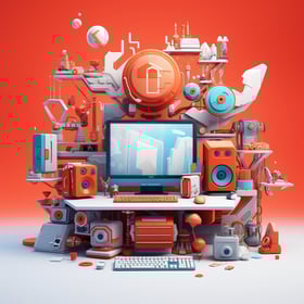 3d-workstation-with-computer-peripheral-devices